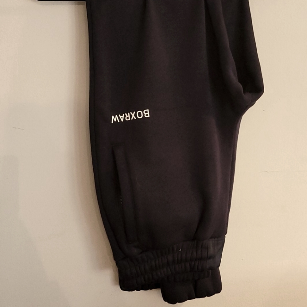 Navy Blue Mens Medium Box Raw Sweat Pants